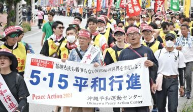 May 15 Peace March in Okinawa, 52 years after the return of Okinawa to Japan