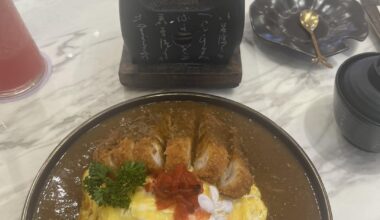 I ate Chicken Katsu Curry and Kani Miso