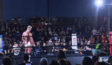 Shot of the champ after the main event.