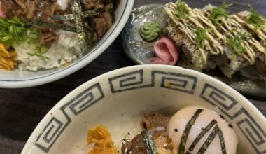 Beef Gyudon with Kimchi and some Sushi!