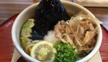 Udon with Eggplant and Ankake Soup