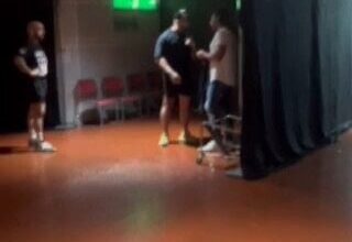 Footage of the brawl between Gabriel Kidd and Kenny Omega