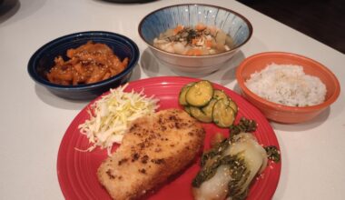 It's not perfect, but here is my Japanese inspired Thanksgiving dinner!