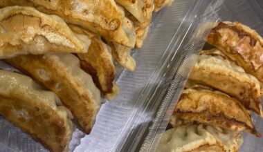 Homemade Gyoza from our neighbor