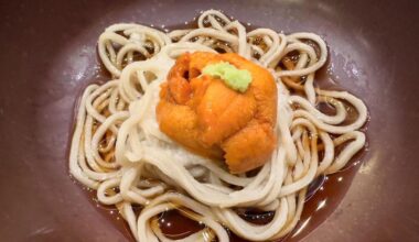 Soba topped with Sea Urchin