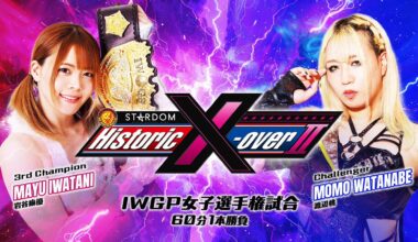 Official: Mayu Iwatani vs. Momo Watanabe for the IWGP Women's Championship at NJPW x Stardom Historic X-Over II!