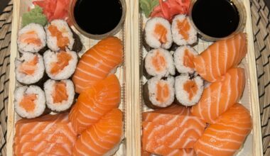 Salmon set (hoso, nigiri & sashimi) at Winners 7 Sushi in Ottawa