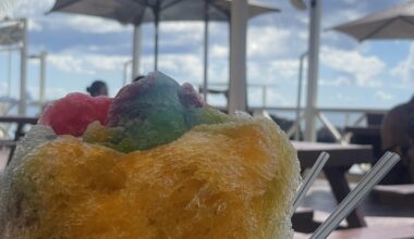 Kakigori at the beach in Okinawa