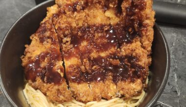 Homemade tonkatsu on top of ichiran ramen