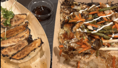 Vegan Okonomiyaki by Shiho in Osaka