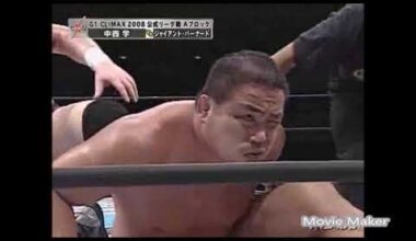 Manabu Nakanishi vs Giant Bernard (G1 Climax 2008)