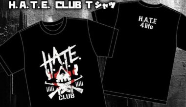 The H.A.T.E. Club shirt goes hard
