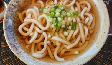 Kake Udon 🍜 and Shrimp 🍂🍁