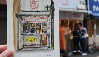 Yesterday I went to Karasuma, Kyoto go paint my favorite Taco place in Japan, and gave it to the owner afterwards.
