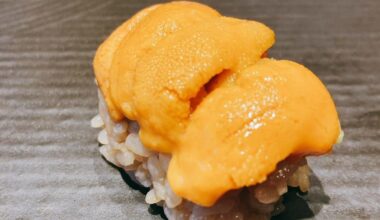 Best sea urchin sushi.Tokyo sushi restaurant.