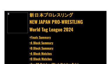 World Tag League 2024 Block Standings & Analysis as of Dec 4