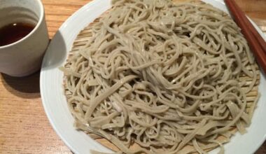 My wife took a class in Japan a few years ago. This was her first attempt at making soba.