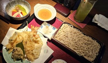 Handmade soba, tempura
