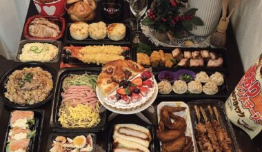 Instead of cooking, we went to the Japanese supermarket before closing. All this food for $30 only!