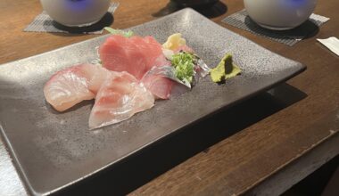 Sashimi and sake