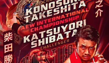 Poster for Takeshita vs. Shibata tonight