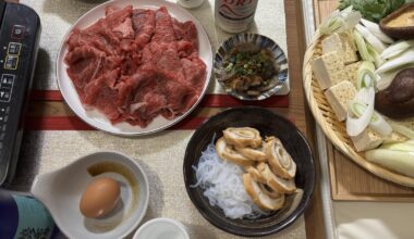 Calorific sukiyaki at home