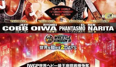 2 matches official for Wrestle Kingdom