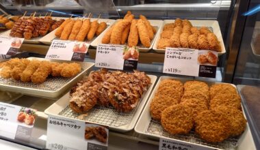 Various fried croquettes and tempura