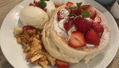 Strawberry Pancakes in Fukuoka
