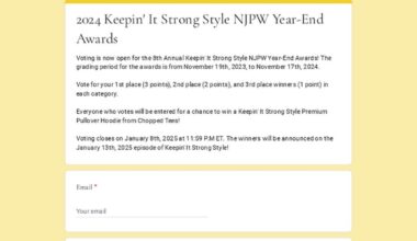 Voting is open for the 8th Annual Keepin' It Strong Style NJPW Year-End Awards!