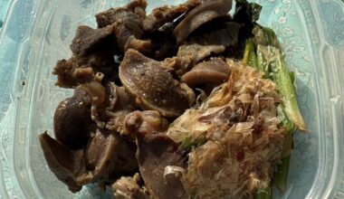 砂肝の塩胡椒焼き
ほうれん草のおひたし
海苔弁当