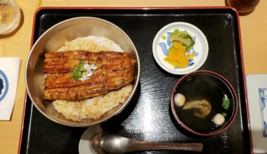 Unagi set at Funachu. Asakusa, Tokyo