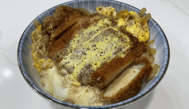 first attempt at katsudon at home.