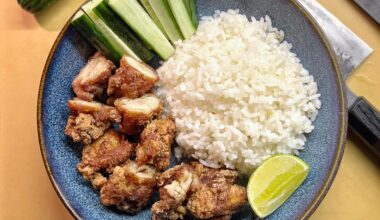 Lunch special from chicken karaage I made yesterday