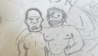 Quick doodle of Shane Haste and Mikey Nicholls