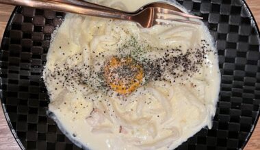 Shiro miso carbonara udon from Mametaku [Tokyo]