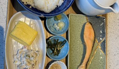 First day breakfast in Tokyo Japan