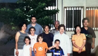 A photo of my family in Okinawa, taken in 2002.