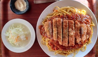 カレースパゲッティトンカツ　curry spaghetti tonkatsu