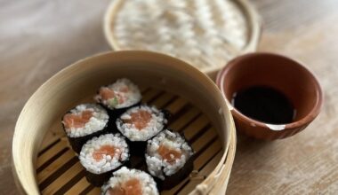 I made sushi by myself
