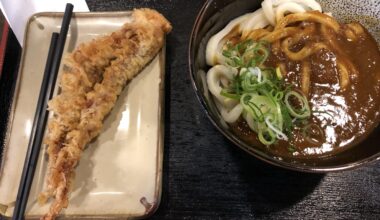 Curry Udon at Sazanami Udon in Okayama. ¥715