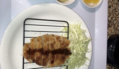 Saturday Tonkatsu set, homemade by yours truly. itadakimasu!