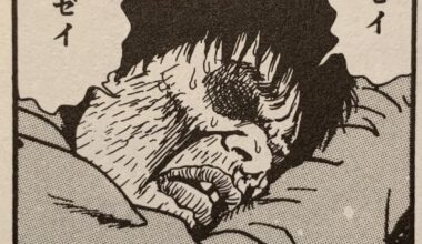From the 富江 chapter 「小指」… what the hell is he saying in this panel? (Not actually NSFW, but 伊藤潤二 makes some absolutely disgusting art that not everyone will want to look at)