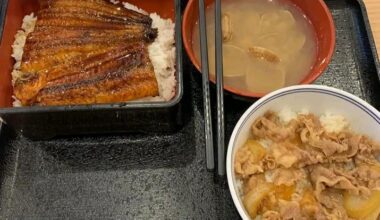 Unagi Don, Gyudon, & Miso Soup - A Delicious Trio!