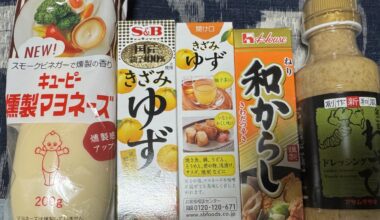 Some ingredients grabbed to take home from Japan