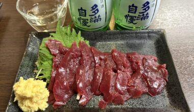 Horse Meat Sashimi🥢🥺
　↓
Basashi😌🙏
　↓
馬刺し🇯🇵