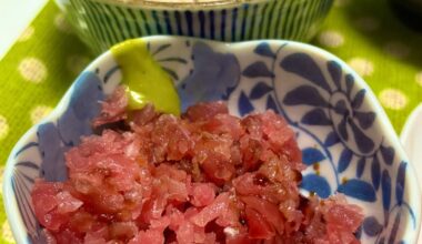 Lightly Broiled Tuna Sashimi
　　↓
Maguro no Tataki 🇯🇵
マグロのたたき