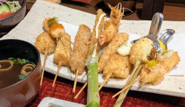 Kushikatsu lunchi in 🇯🇵Osaka.