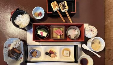 traditional kyoto style meal. i loved the tofu the most :3