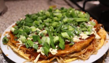 My first homemade Okonomiyaki!